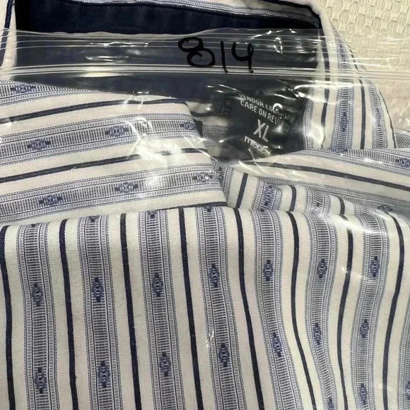 ✨Mecca USA Vintage Short Sleeve Button Shirt - Mens XL blue stripe embroidery - Picture 9 of 9